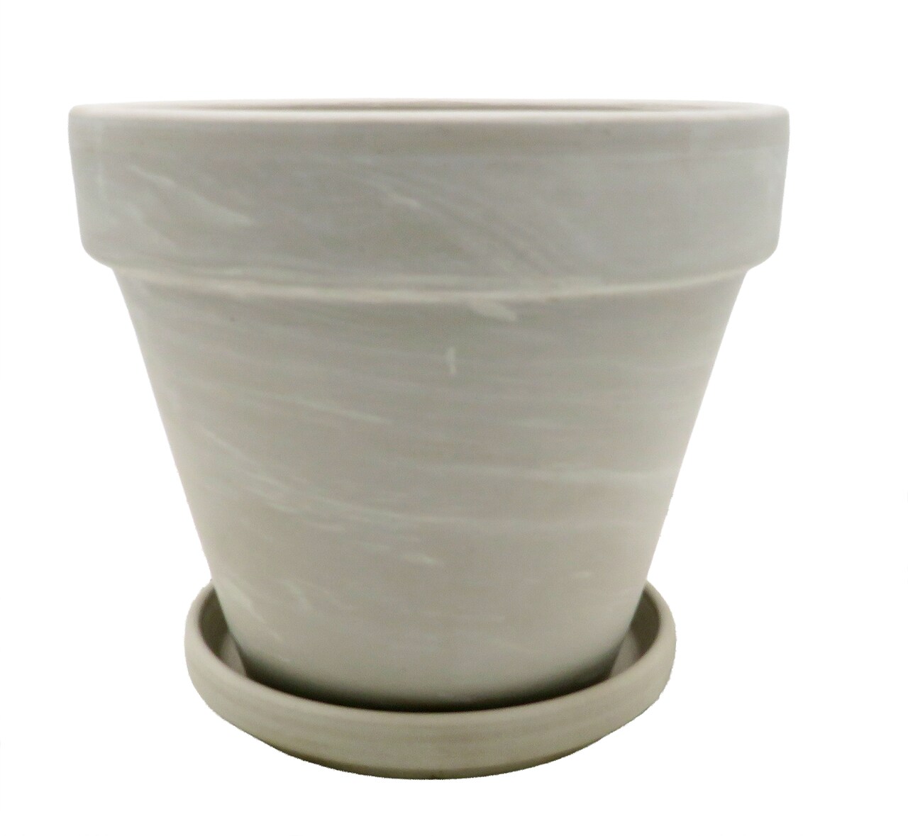 4" Granite Clay Pot with Saucer - Great for Plants and Crafts